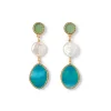 The Metropolitan Museum of Art Earrings*Ancient Mixed Motifs Glass Triple-Drop Earrings