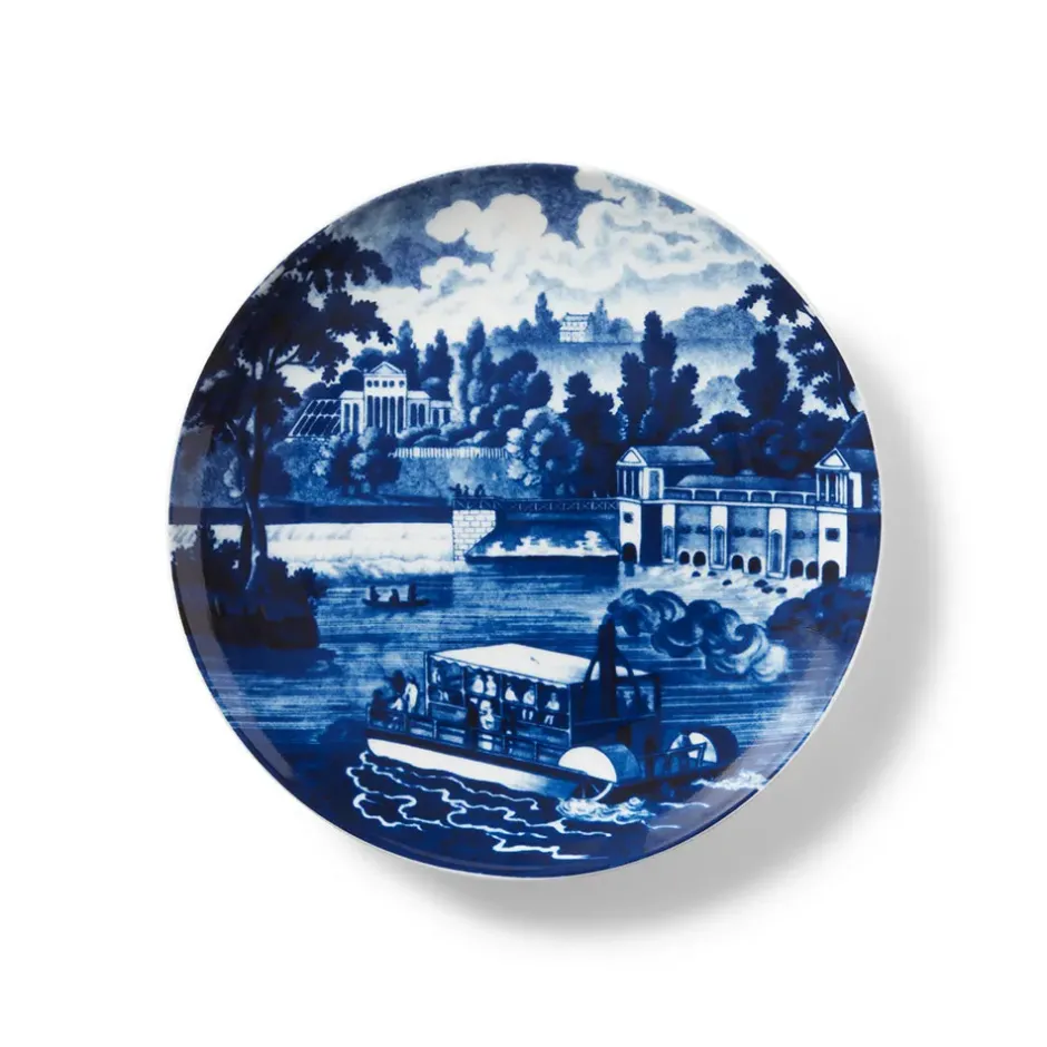 The Metropolitan Museum of Art Tableware*Blue & White American River View Salad Plate Set