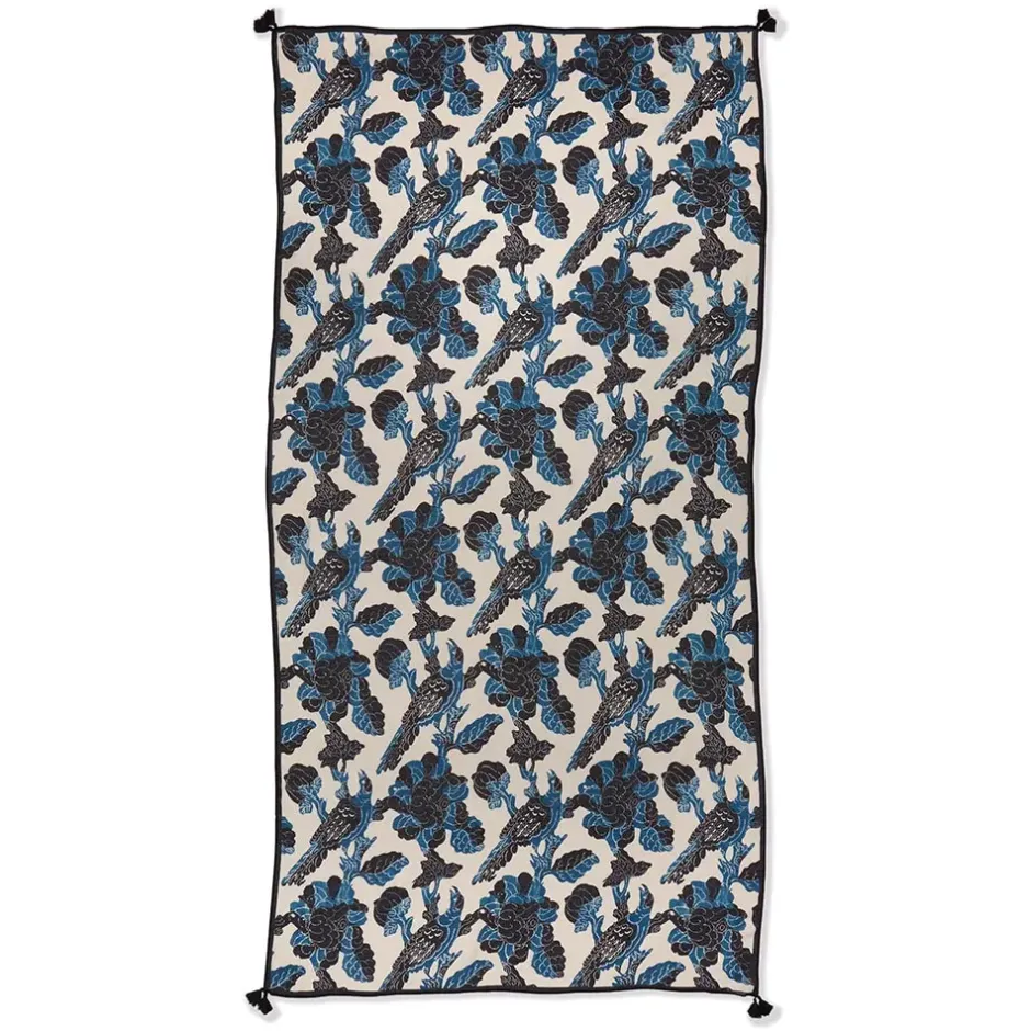 The Metropolitan Museum of Art Scarves & Wraps*Blue & White Stylized Birds Oversize Oblong Scarf