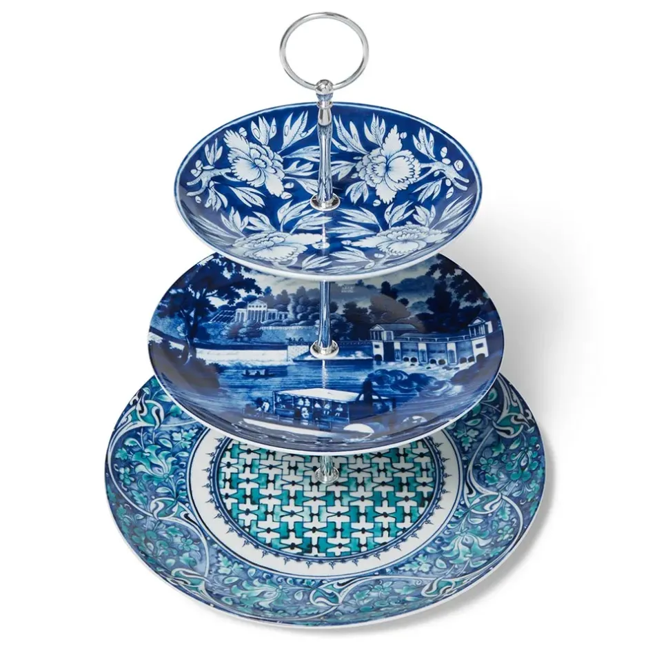 The Metropolitan Museum of Art Tableware*Blue & White Three-Tier Server