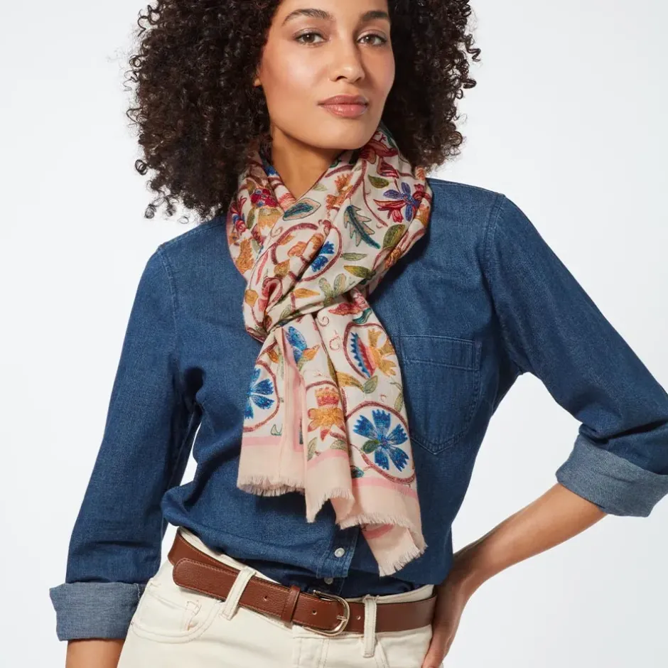 The Metropolitan Museum of Art Scarves & Wraps*British Flowering Vines Embroidered Oblong Scarf
