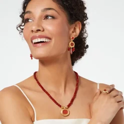 The Metropolitan Museum of Art Earrings*Classical Carnelian Chandelier Earrings