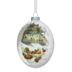 The Metropolitan Museum of Art Ornaments*Currier & Ives Central Park In Winter Glitter And Glass Disc Ornament