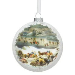 The Metropolitan Museum of Art Ornaments*Currier & Ives Snowscapes Glass Disc Ornament Set