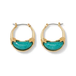 The Metropolitan Museum of Art Earrings*Cypriot Jade Crescent Hoop Earrings