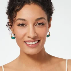 The Metropolitan Museum of Art Earrings*Cypriot Jade Crescent Hoop Earrings