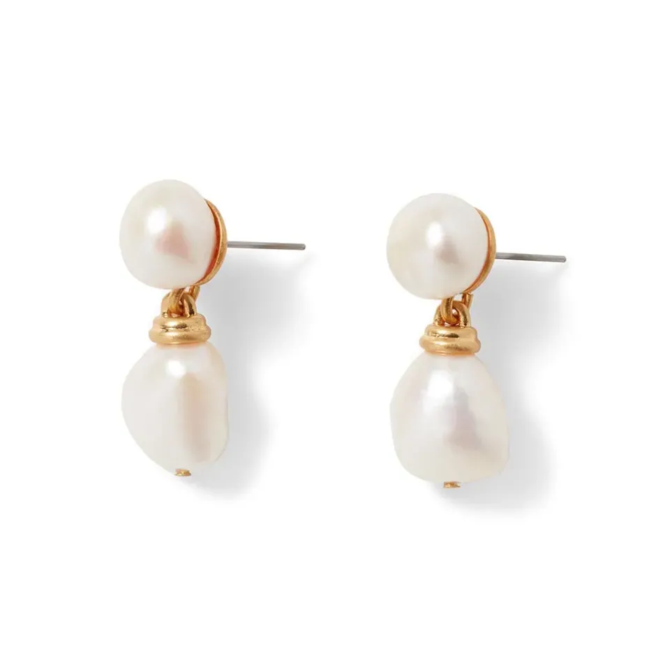 The Metropolitan Museum of Art Earrings*Cypriot Twist Pearl Double-Drop Earrings