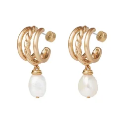 The Metropolitan Museum of Art Earrings*Cypriot Twist Pearl Triple-Hoop Earrings