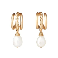 The Metropolitan Museum of Art Earrings*Cypriot Twist Pearl Triple-Hoop Earrings