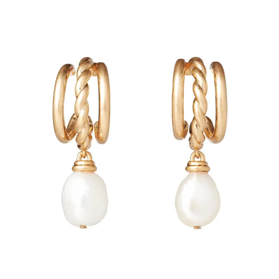 The Metropolitan Museum of Art Earrings*Cypriot Twist Pearl Triple-Hoop Earrings