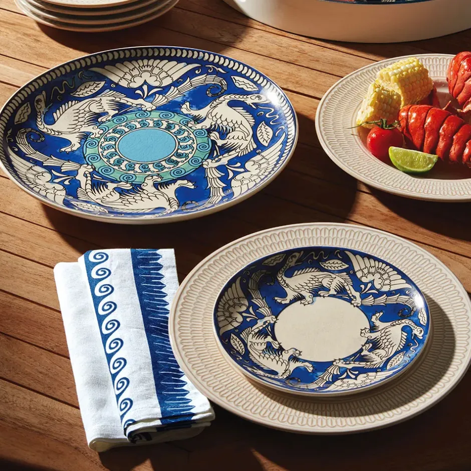 The Metropolitan Museum of Art Tableware*De Morgan Stylized Dragons Salad Plate Set