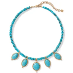 The Metropolitan Museum of Art Necklaces*Egyptian Hathor Turquoise Multi-Drop Necklace