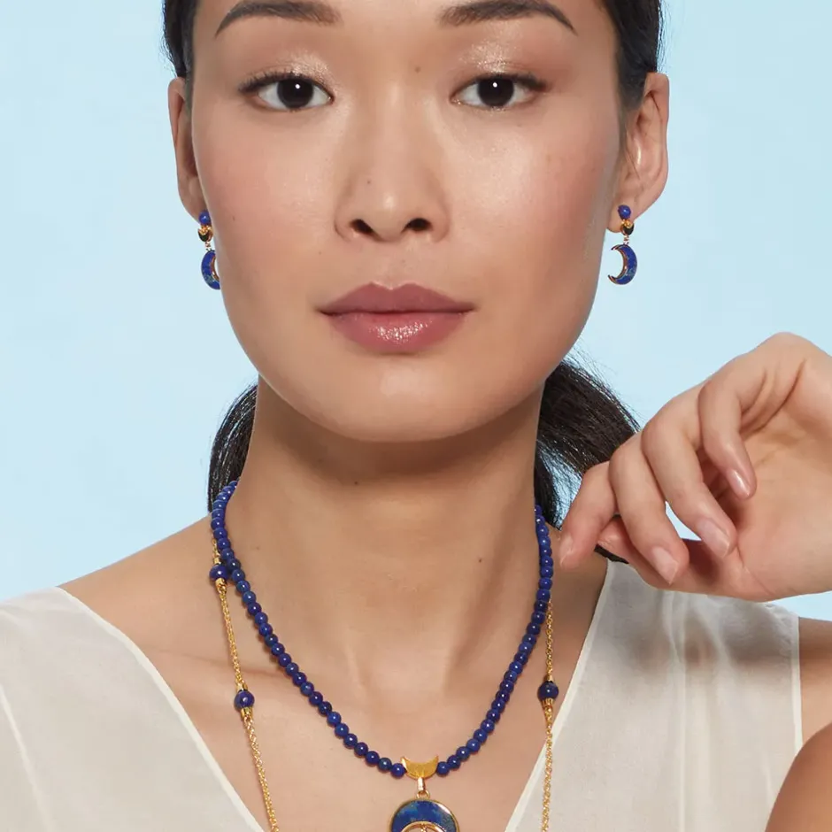The Metropolitan Museum of Art Earrings*Fatimid Lapis Crescent Drop Earrings