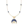 The Metropolitan Museum of Art Necklaces*Fatimid Lapis Crescent Long Beaded Chain Pendant Necklace