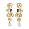 The Metropolitan Museum of Art Earrings*Floral Cluster Statement Drop Earrings