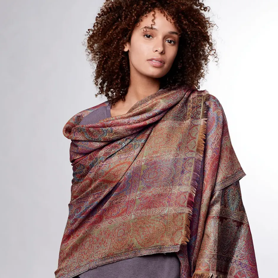 The Metropolitan Museum of Art Scarves & Wraps*French Paisley Striped Oversize Wool-Blend Shawl