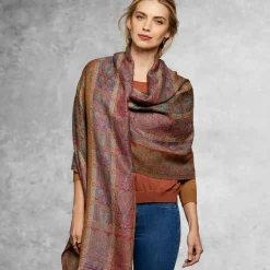 The Metropolitan Museum of Art Scarves & Wraps*French Paisley Striped Oversize Wool-Blend Shawl