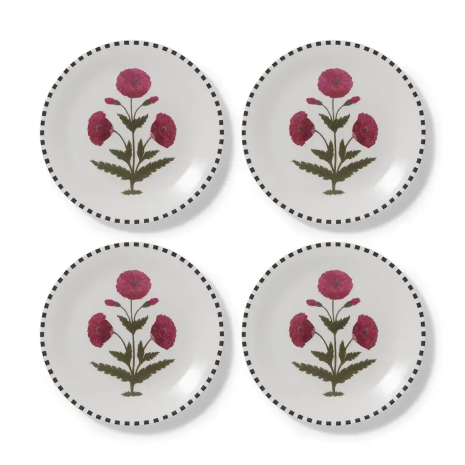 The Metropolitan Museum of Art Tableware*Good Earth Blooming Poppies Salad Plate Set