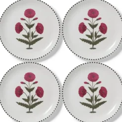 The Metropolitan Museum of Art Tableware*Good Earth Blooming Poppies Dinner Plate Set
