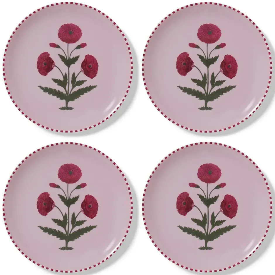 The Metropolitan Museum of Art Tableware*Good Earth Blooming Poppies Dinner Plate Set