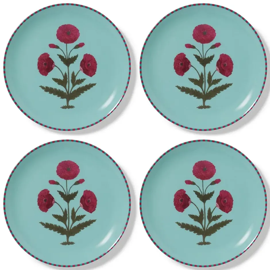 The Metropolitan Museum of Art Tableware*Good Earth Blooming Poppies Dinner Plate Set