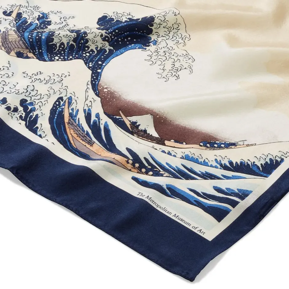The Metropolitan Museum of Art Scarves & Wraps*Hokusai Great Wave Oblong Silk Scarf