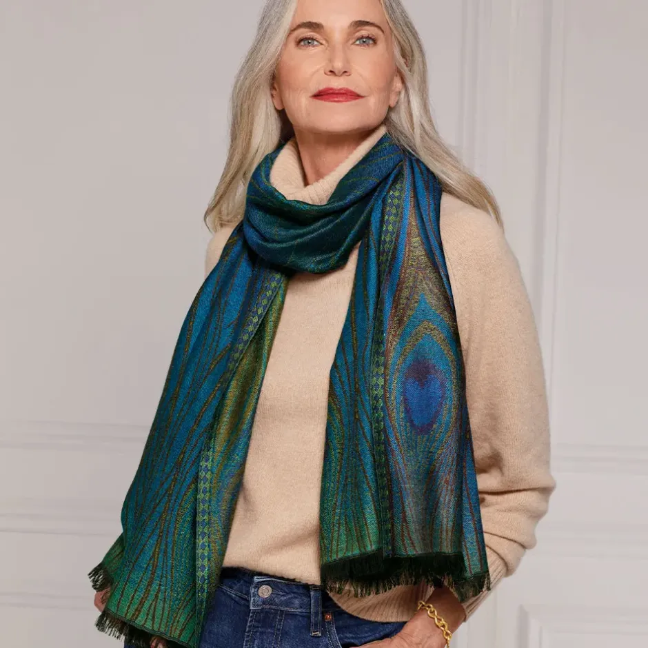 The Metropolitan Museum of Art Scarves & Wraps*Louis C. Tiffany Peacock Feather Wool-Blend Shawl