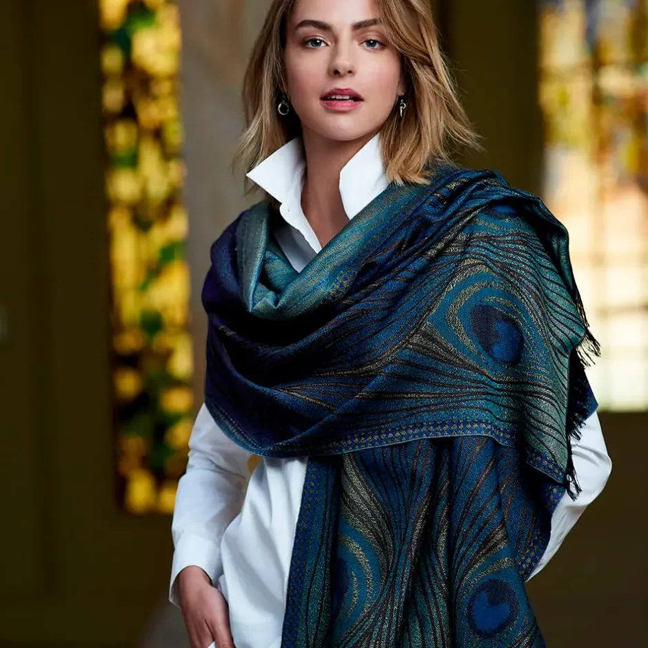 The Metropolitan Museum of Art Scarves & Wraps*Louis C. Tiffany Peacock Feather Wool-Blend Shawl