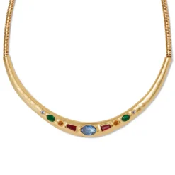 The Metropolitan Museum of Art Jewelry Sets*Medieval Stone Collar Necklace And Hoop Earrings Set