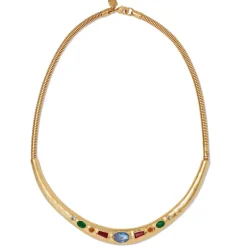 The Metropolitan Museum of Art Jewelry Sets*Medieval Stone Collar Necklace And Hoop Earrings Set