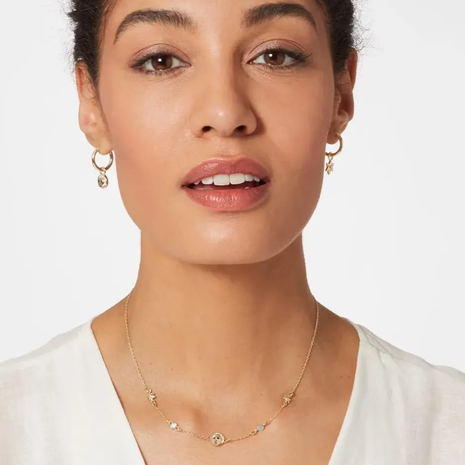 The Metropolitan Museum of Art Earrings*Moon And Star Hoop Earrings