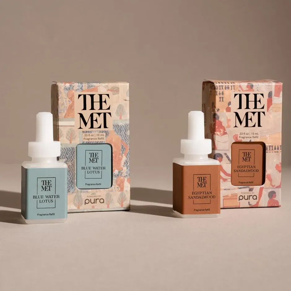 The Metropolitan Museum of Art Decorative Accents*Pura Blue Water Lotus And Egyptian Sandalwood Fragrance Set With Diffuser