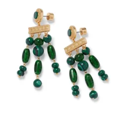 The Metropolitan Museum of Art Earrings*Roman Malachite Chandelier Earrings
