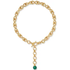 The Metropolitan Museum of Art Jewelry Sets*Roman Malachite Statement Necklace And Chandelier Earrings Set