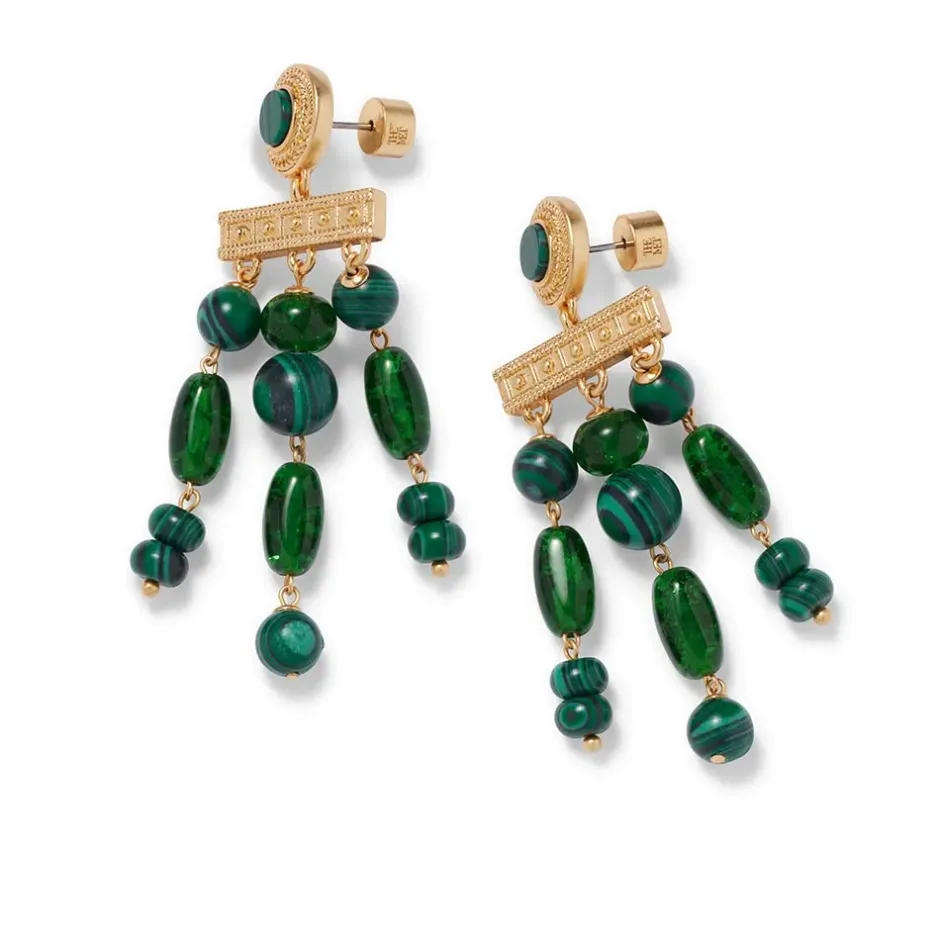 The Metropolitan Museum of Art Jewelry Sets*Roman Malachite Statement Necklace And Chandelier Earrings Set
