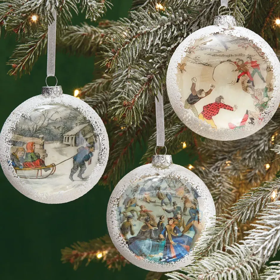 The Metropolitan Museum of Art Ornaments*Skating In Central Park Glass Disc Ornament