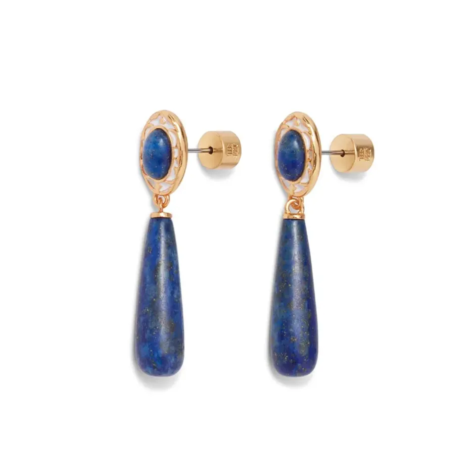 The Metropolitan Museum of Art Jewelry Sets*Spanish Baldric Lapis Braided Necklace And Elongated Drop Earrings Set