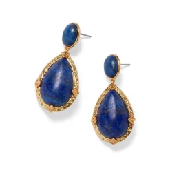 The Metropolitan Museum of Art Earrings*Spanish Baldric Lapis Statement Drop Earrings