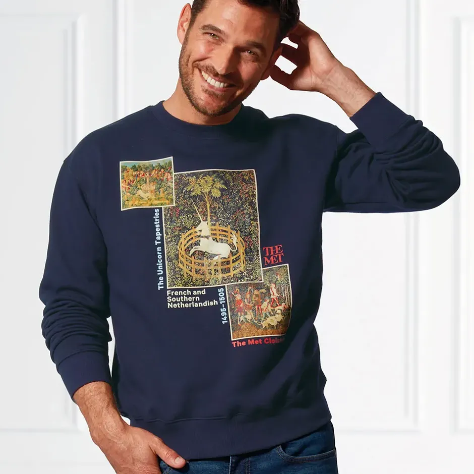 The Metropolitan Museum of Art Clothing*Unicorn Tapestries Crew Neck Sweatshirt