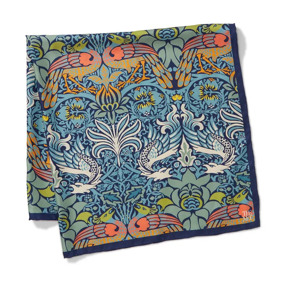 The Metropolitan Museum of Art Scarves & Wraps*William Morris Peacock And Dragon Square Silk Scarf