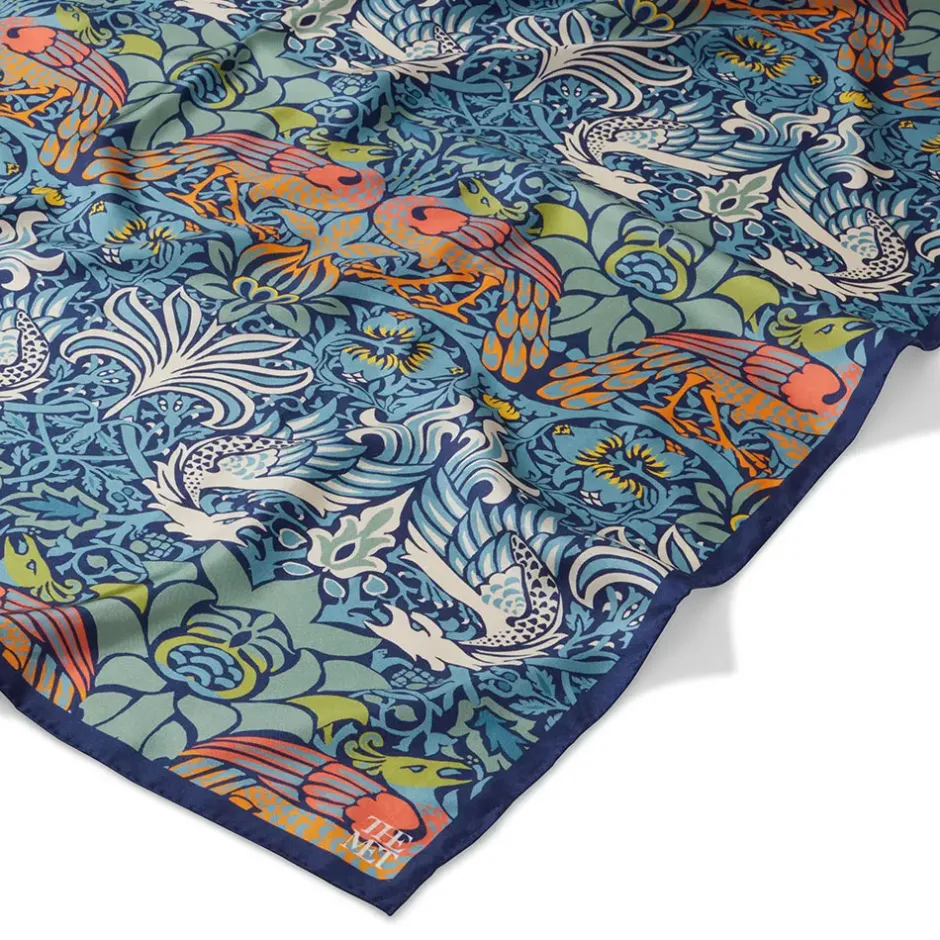 The Metropolitan Museum of Art Scarves & Wraps*William Morris Peacock And Dragon Square Silk Scarf