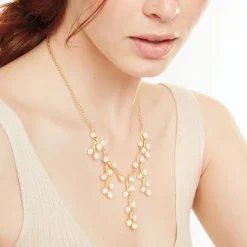 The Metropolitan Museum of Art Jewelry Sets*Willow Catkins Pearl Bib Necklace And Drop Earrings Set