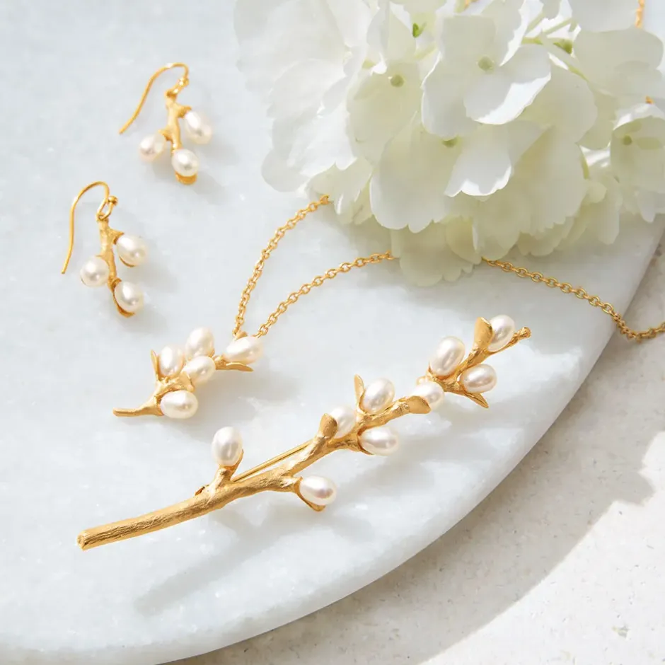 The Metropolitan Museum of Art Earrings*Willow Catkins Pearl Drop Earrings